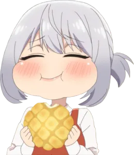 🥰 Anime, Słodkie, Jedzenie, Melonpan telegram sticker