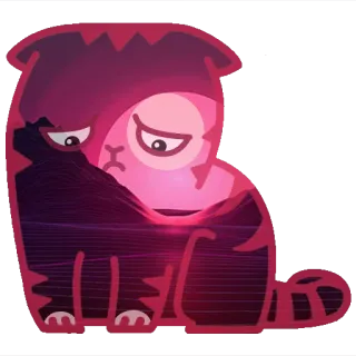 😔 gatto, triste, deluso, gattino, animale, adesivo telegram sticker