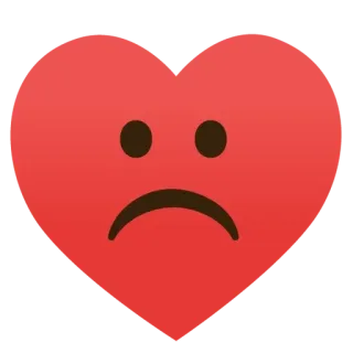 🌟 heart, sad, emoji, feeling, emotion, upset telegram sticker