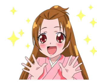 ☺️ Anime, Brilho, Menina, Bonito, Feliz telegram sticker