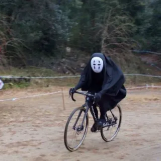 👁‍🗨 No-Face Spirited Away Senza volto, La città incantata, Ghibli, Anime, Ciclismo, Ciclista, Bici, Studio Ghibli telegram sticker
