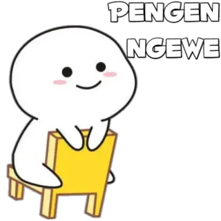 🍡 PENGEN
NGEWE dessin animé, personnage, chaise, assis telegram sticker