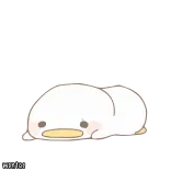 😞 Ente, niedlich, Cartoon, Tier, Kawaii, traurig telegram sticker