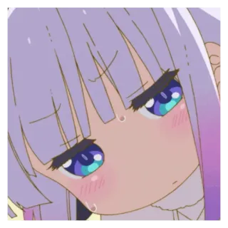 🍼 Kanna Kamui Miss Kobayashi's Dragon Maid kanna, animé, dragon, kawaii, mignon telegram sticker