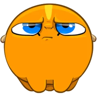 😠 Kartun, Emoji, Karakter, Oranye, Wajah, Ekspresi whatsapp sticker