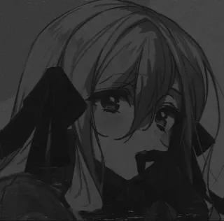 🖤 Anime, Garota, Triste, Chorosa, Mangá telegram sticker
