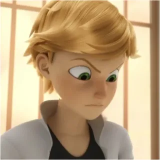 😠 Adrien Agreste Miraculous: Tales of Ladybug & Cat Noir 阿德里安, 瓢虫雷迪, 动漫, 卡通, 阿格雷斯特, 生气, 难过 whatsapp sticker