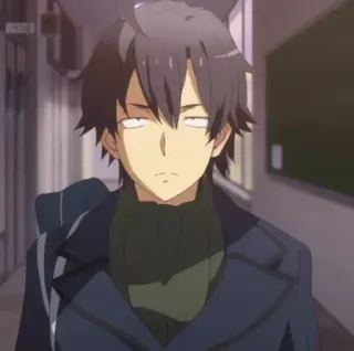 ☕️ Hachiman Hikigaya My Teen Romantic Comedy SNAFU Anime, Charakter, Hachiman Hikigaya, Anime Charakter whatsapp sticker