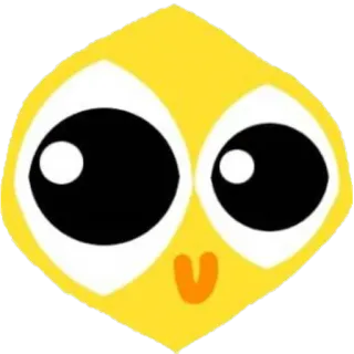 😋 Cartone animato, Emoji, Giallo, Occhi, Carino, Faccia, Divertente whatsapp sticker
