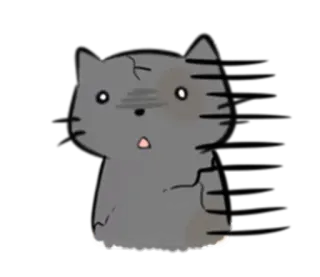 🌚 chat, sticker, animal, mignon, dessin animé, expression telegram sticker