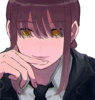 😏 Makima Chainsaw Man anime, manga, chainsaw man, makima, anime girl telegram sticker
