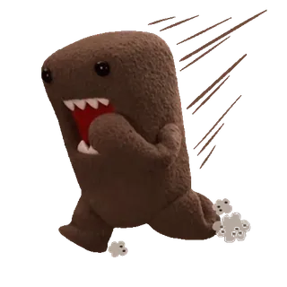 💬 Domo 도모, 괴물, 달리기, 일본 telegram sticker
