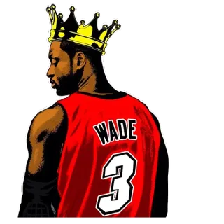 👑 Dwyane Wade WADE 3 Pallacanestro, Dwyane Wade, NBA, Atleta, Sport telegram sticker