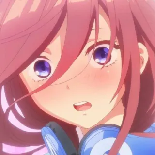 💙 anime, cute, girl, headphones telegram sticker