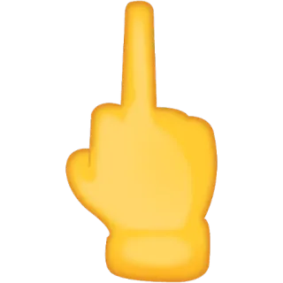 🖕 средний палец, оскорбительный жест, жест рукой, эмодзи, грубый, оскорбительный telegram sticker
