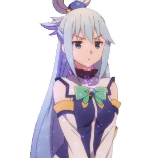 😠 Aqua Konosuba Anime, Karakter, Konosuba, Aqua, Isekai, Rambut Biru, Dewi telegram sticker