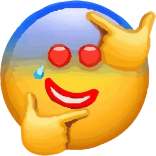 😨 Emoji, Weinend, Zeigend whatsapp sticker