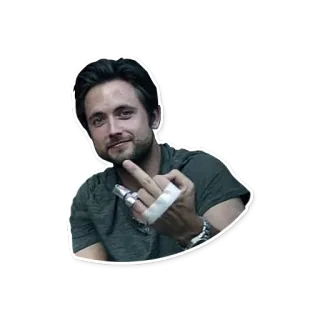 🖕 dito medio, gesto, offensivo, uomo whatsapp sticker