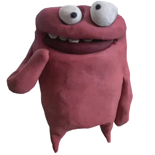 😬 Knetanimation, Monster, Cartoon, Figur, Spaß, spielerisch whatsapp sticker