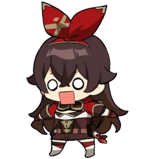 😳 Amber Genshin Impact Anime, Genshin Impact, Ámbar, Personaje, Videojuego telegram sticker