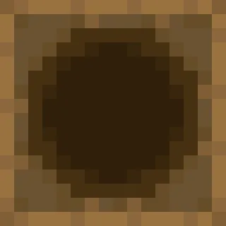 🛢 minecraft, коричневый, дыра, 2d, игра telegram sticker