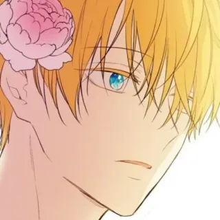 🌟 Anime, Manga, Personaggio, Ritratto, Fiore, Bello whatsapp sticker