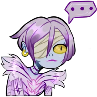 😐 Zombie, Monster, Perban, Halloween, Mayat hidup, Kartun whatsapp sticker