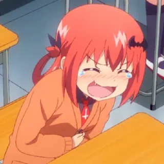 😆 Satania Gabriel Dropout anime, piangere, felice, ridere, demone telegram sticker