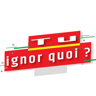 😛 t'es qui? j'ignor quoi? francês, texto, humor telegram sticker