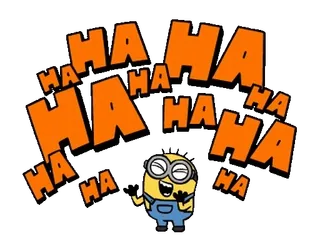 🐻 Minion HA HA HA HA HA HA HA HA HA HA HA HA HA Minion, lachend, Cartoon, Humor, lustig, haha telegram sticker