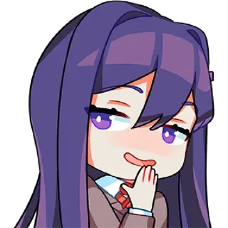 😏 Yuri Doki Doki Literature Club! Anime, Manga, Lindo, Chica, Yuri, Dokidoki whatsapp sticker