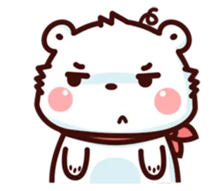 🙁 beer, cartoon, schattig, dier, sticker telegram sticker