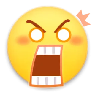 😱 Emoji, zły, wściekły, sfrustrowany, krzyczący, zirytowany telegram sticker