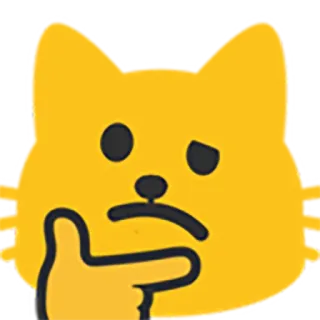 🤔 thinking, think, cat, emoji, pondering telegram sticker