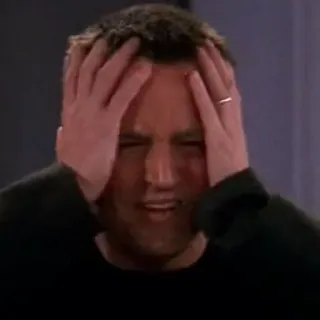 😩 Joey Tribbiani Friends Joey, Friends, stressed, frustrated, headache telegram sticker