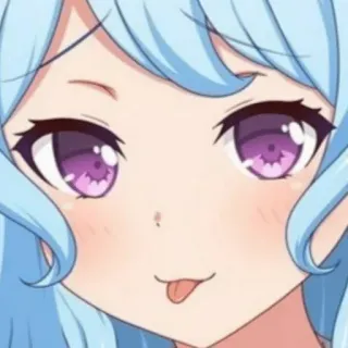 💕 Anime, Manga, Cartone animato, Ragazza, Lingua, Carino telegram sticker