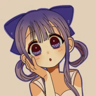 😲 Yako Toilet-bound Hanako-kun Anime, Mangá, Fofo, Garota, Cabelo roxo, Yako, Toilet-bound Hanako-kun whatsapp sticker