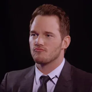 🐁 Chris Pratt aktor, selebriti, muka lucu, ekspresi, potret, pria, setelan telegram sticker