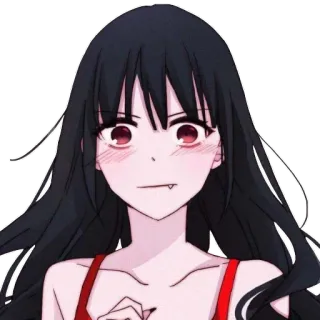 😳 Anime, Chica, Linda, Vampiro, Mujer, Dibujos animados whatsapp sticker