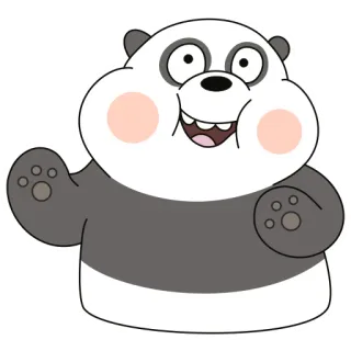 🤗 Panda We Bare Bears Kartun, Panda, Beruang, Lucu, Ramah, Binatang, We Bare Bears telegram sticker
