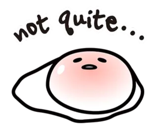 🍳 Gudetama not quite... ovo, preguiçoso, desenho animado, Gudetama, kawaii, fofo, comida telegram sticker