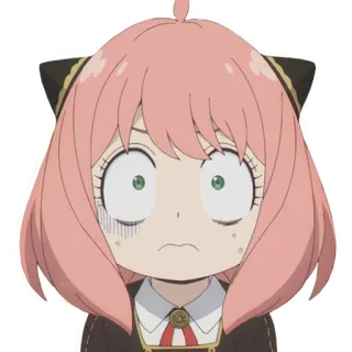 😨 Anya Forger Spy x Family Anime, Kartun, Karakter, Anya, Spy x Family, Meme, Lucu whatsapp sticker