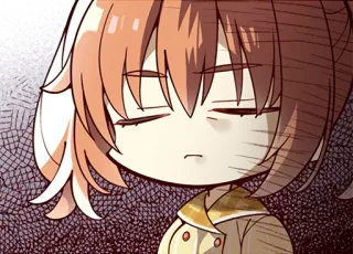 😞 Chibi, Anime, Manga, Chica, Dibujo animado, Inexpresiva telegram sticker