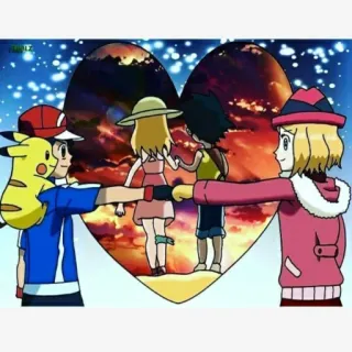 😍 Ash Ketchum Pokémon Покемон, Аниме, Мультфильм, Дружба, Любовь, Пикачу, Романтика whatsapp sticker
