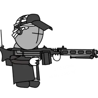 🔫 weapon, gun, character, violence, military telegram sticker