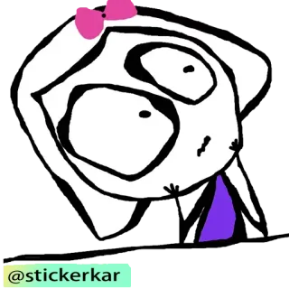 👩 @stickerkar dibujo animado, sticker, personaje telegram sticker