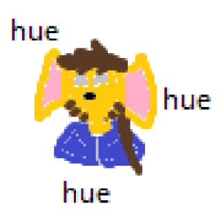 😄 hue hue hue Desenho animado, Elefante, Animal, Fofo, Texto telegram sticker