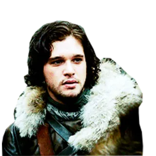 ☺️ Jon Snow Game of Thrones Jon Snow, Game of Thrones, Fantasy, Personaggio, Inverno, Serie TV telegram sticker