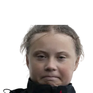 😐 Greta Thunberg Greta Thunberg, activist, climate change, environmentalism, teenager telegram sticker