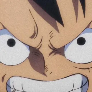 🍞 Monkey D. Luffy One Piece 动漫, 漫画, 海贼王, 蒙奇·D·路飞, 路飞, 生气, 脸 telegram sticker